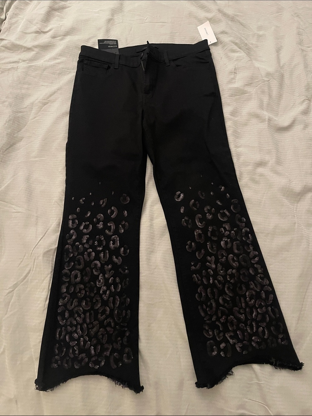 Sequined Black Jeans with Tag - Size 31